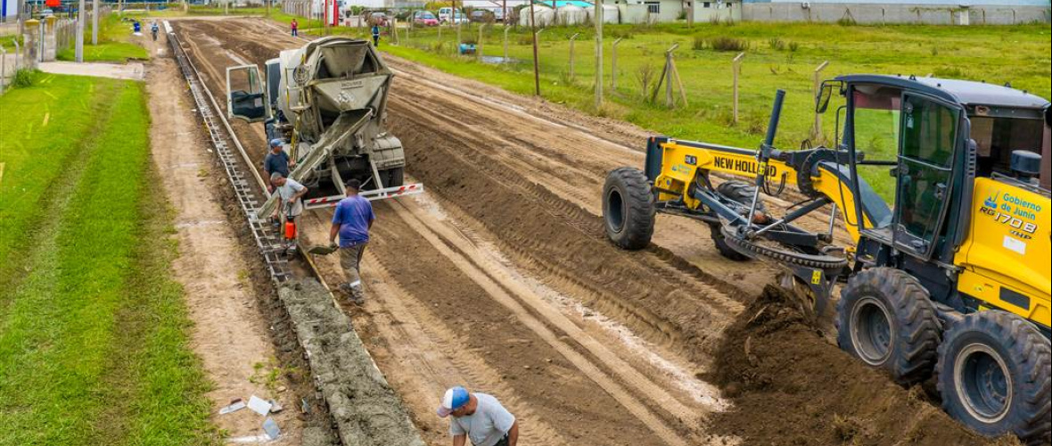 El Municipio avanza con obras de cordón cuneta en diferentes sectores de Junín