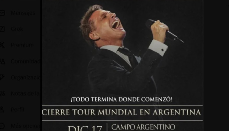 Luis Miguel cierra su gira mundial en Argentina el 17 de diciembre