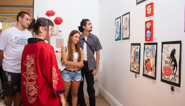 Quedó inaugurada la muestra de arte japonés “Apuntes de un camino”