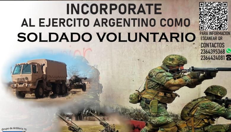 Abren la inscripción para sumarse como Soldado Voluntario en el Grupo de Artillería 10