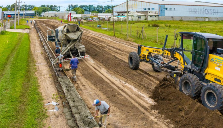 El Municipio avanza con obras de cordón cuneta en diferentes sectores de Junín