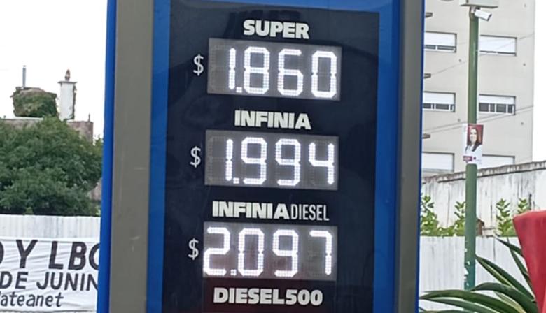 Las naftas subieron otro 4% y la súper ya supera los $1.850 en Junín