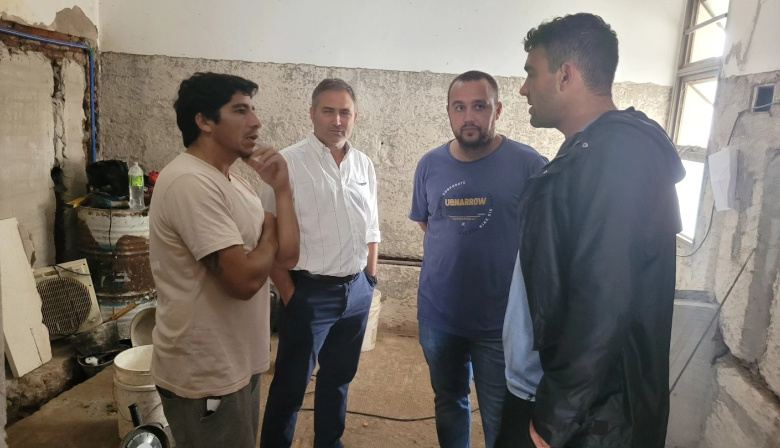 Coronel Granada: Rodríguez visitó el Centro de Jubilados y supervisó obras en la Escuela Secundaria 2