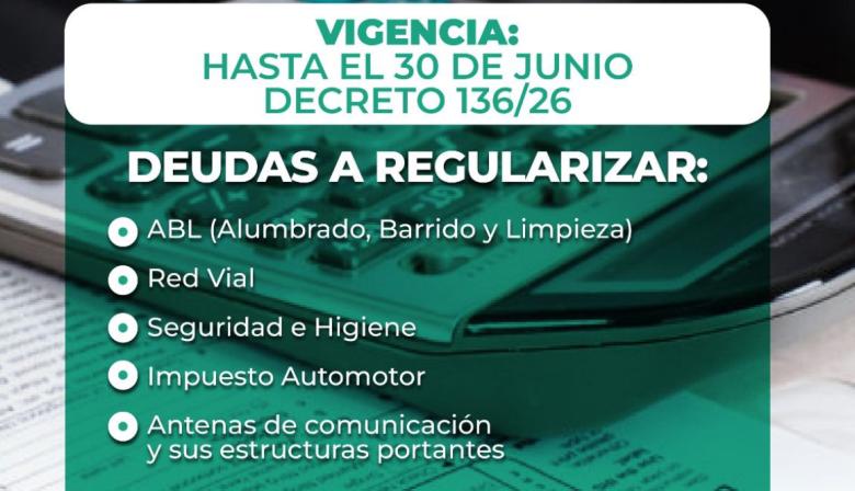 General Arenales mantiene vigente un plan especial de regularización de deudas hasta el 30 de junio