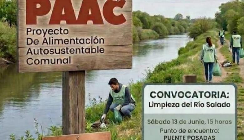 Vecinos autoconvocados impulsan una gran jornada de limpieza del Río Salado en Junín