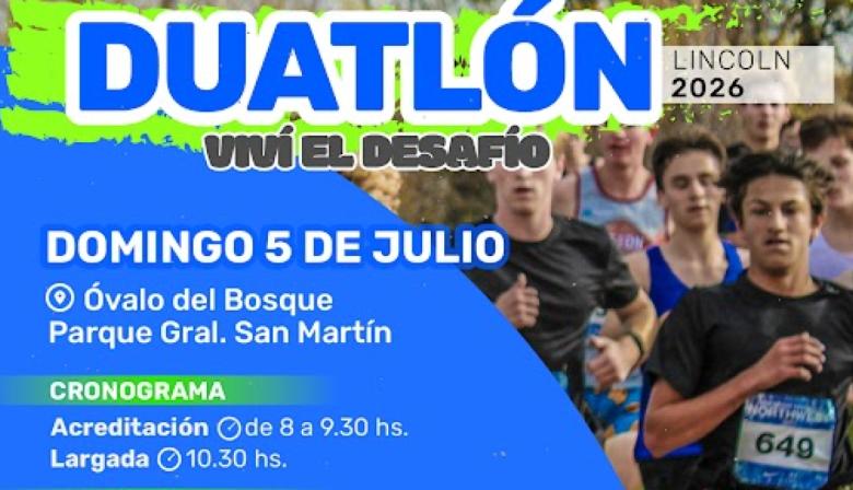 Lincoln se prepara para el Duatlón 2026: "Viví el desafío" con un recorrido de 27,5 kilómetros