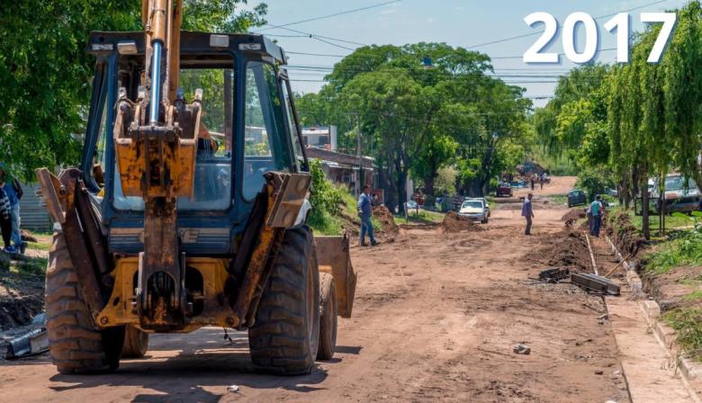 Petrecca destacó con imágenes comparativas la continuidad de las obras en el barrio San Francisco
