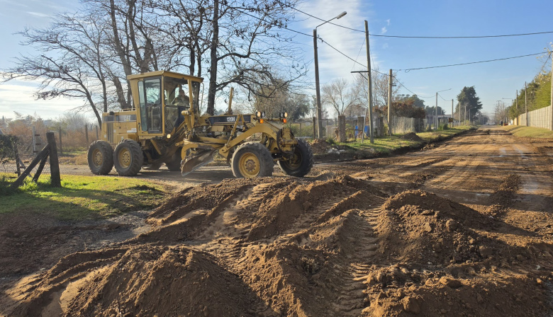 Rojas avanza con una obra vial e hidráulica para mejorar el escurrimiento en el barrio Belgrano