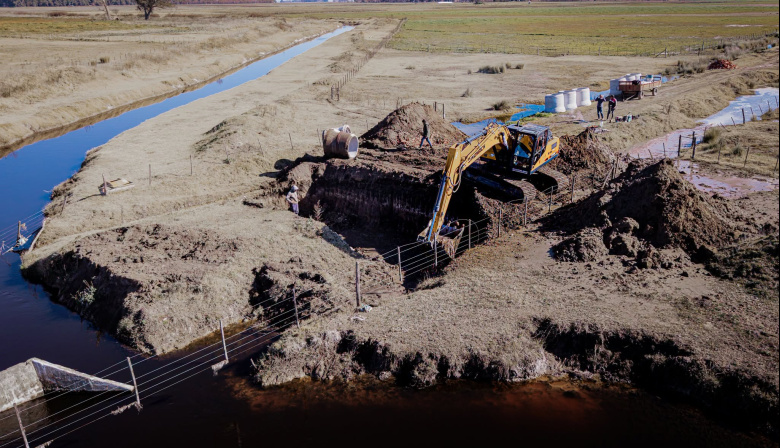 Comenzó la reconstrucción del puente sobre el canal San Emilio Sur en General Viamonte