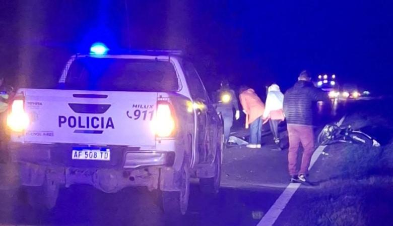 Otra vez un accidente fatal en la Ruta 188: murió un motociclista cerca de Ameghino