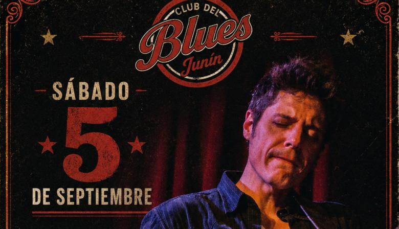 Matías Cipiliano llega a Junín para una nueva noche del Club del Blues