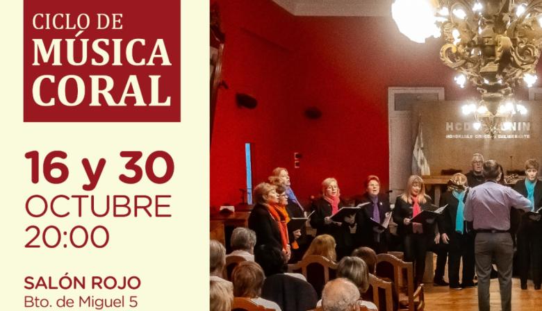 El Ciclo de Música Coral vuelve al Salón Rojo con dos encuentros gratuitos en Junín