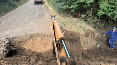 Recambio de tuberías en caminos rurales de Rojas