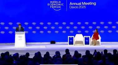 "El mundo ha abrazado a la Argentina, que se convirtió en ejemplo mundial", dijo Milei en Davos