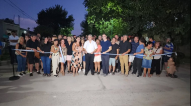 Golía inauguró tres nuevas cuadras de pavimento en el barrio La Amistad