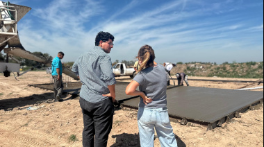 Comenzaron las obras en la Planta Hormigonera Municipal de Ameghino