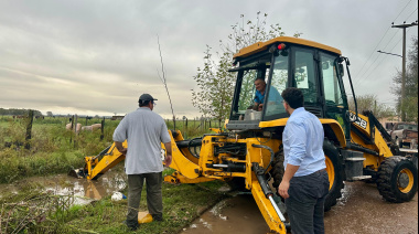 Rápido accionar del Gobierno local tras la fuerte tormenta en Ameghino
