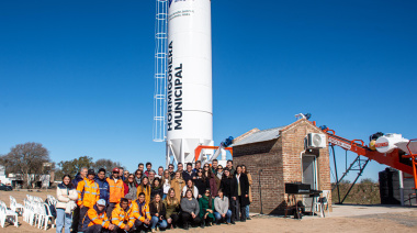 Se inauguró la Planta Hormigonera Municipal de Ameghino