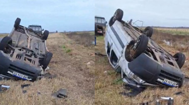 Choque y vuelco en la Ruta Nacional 188