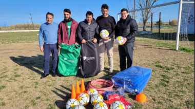 La Fundación Banco Provincia donó material deportivo al Municipio de General Pinto