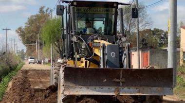 Mejoras en el Barrio La Rural: colocación de piedra para estabilizar calles