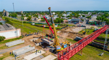 Durante la reactivación de la obra del paso bajo nivel de Junín, Petrecca anunció la modernización de Rivadavia