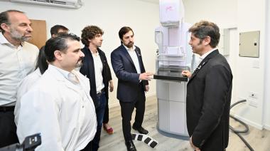 Kicillof y Kreplak recorrieron la sala de mamografía del Hospital Petrona V. Cordero