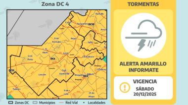 Alerta amarilla por tormentas en Junín y la región noroeste bonaerense