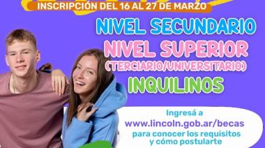 Del 16 al 27 de marzo abre la inscripción a las Becas Municipales 2026 en Lincoln