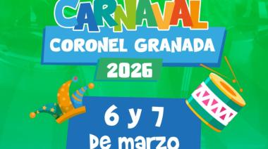 Coronel Granada se prepara para los carnavales 2026 con shows confirmados