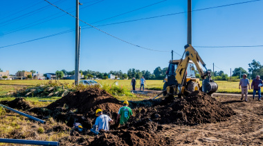 El Municipio avanza con obras de agua y cloacas en el barrio Proyectar V