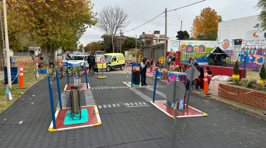 Educación vial para aprender jugando: niños de General Arenales participaron de una jornada de concientización