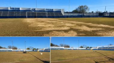 Villa Belgrano realizó tareas de recuperación y mantenimiento en el campo de juego de El Bosque