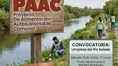 Vecinos autoconvocados impulsan una gran jornada de limpieza del Río Salado en Junín