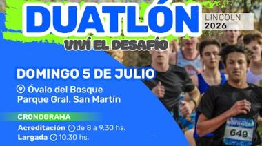 Lincoln se prepara para el Duatlón 2026: "Viví el desafío" con un recorrido de 27,5 kilómetros