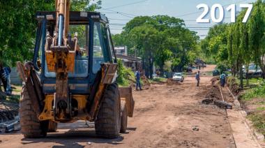 Petrecca destacó con imágenes comparativas la continuidad de las obras en el barrio San Francisco