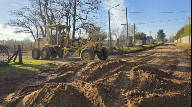 Rojas avanza con una obra vial e hidráulica para mejorar el escurrimiento en el barrio Belgrano