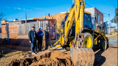 El Municipio concretó obras de agua corriente en beneficio de familias de La Celeste