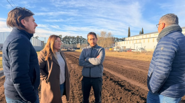 Valeria Arata recorrió las obras de mejora en el Parque Industrial que realiza la Provincia