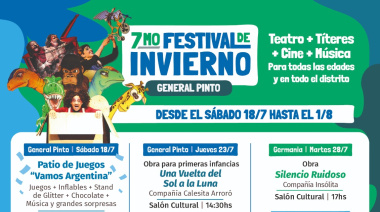 General Pinto presentó el 7° Festival de Invierno con teatro, cine, música y actividades para toda la familia