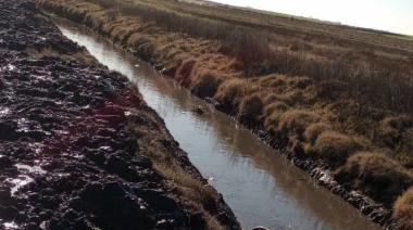Ferraris destacó las tareas de limpieza de canales rurales para mejorar el escurrimiento del agua