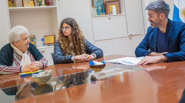 Fiorini recibió a Lautaro Sosa González y lo felicitó por su logro en las Olimpiadas de Matemáticas