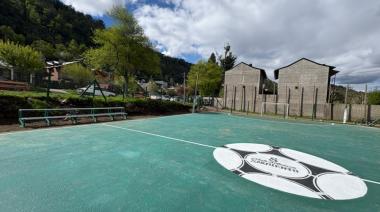 Un pedacito de Junín en la Patagonia: el club Sarmiento de San Martín de los Andes renovó su playón