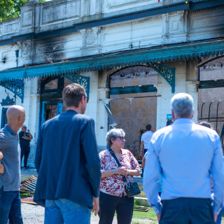 Autoridades provinciales avanzan en la recuperación de la Estación de Ferrocarril de Alberdi