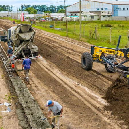 El Municipio avanza con obras de cordón cuneta en diferentes sectores de Junín