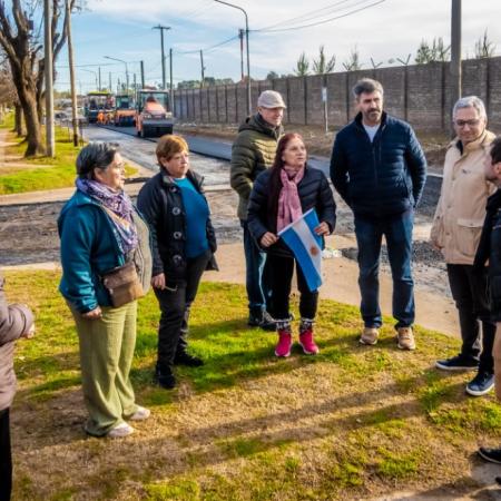 Fomentistas de Junín destacaron el avance de las obras de asfalto